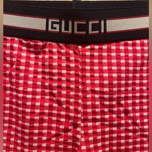 New Gucci Plaid Leggings Size L Kids Waist 24” - 26” - Picture 4 of 9